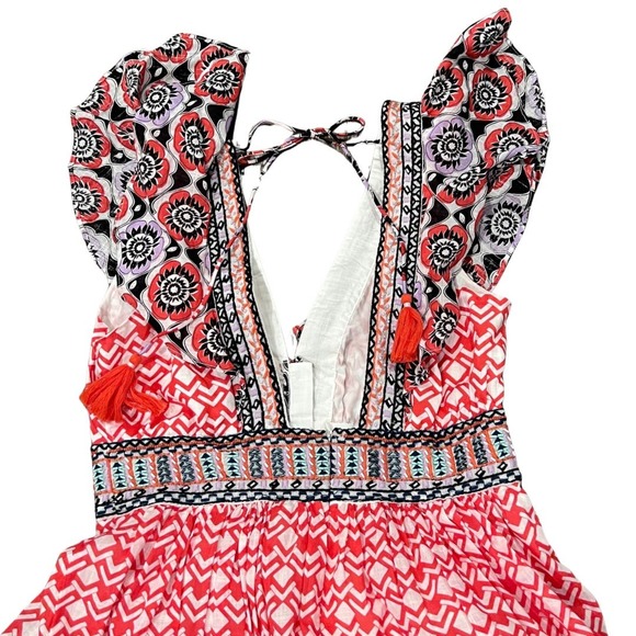 Anthropologie Flutter Printed Mini Dress Size 6 - Picture 6 of 11